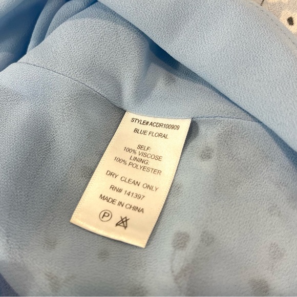 ASTR The Label Halle Bustier Slip Midi Dress Light Blue Floral coquette girly XS - Picture 16 of 16